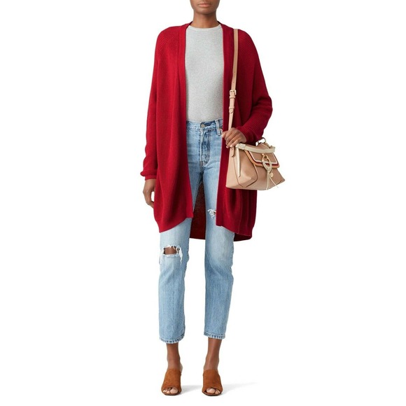 525 America Sweaters - 525 America Long Cardigan Sweater S Ribbed Knit